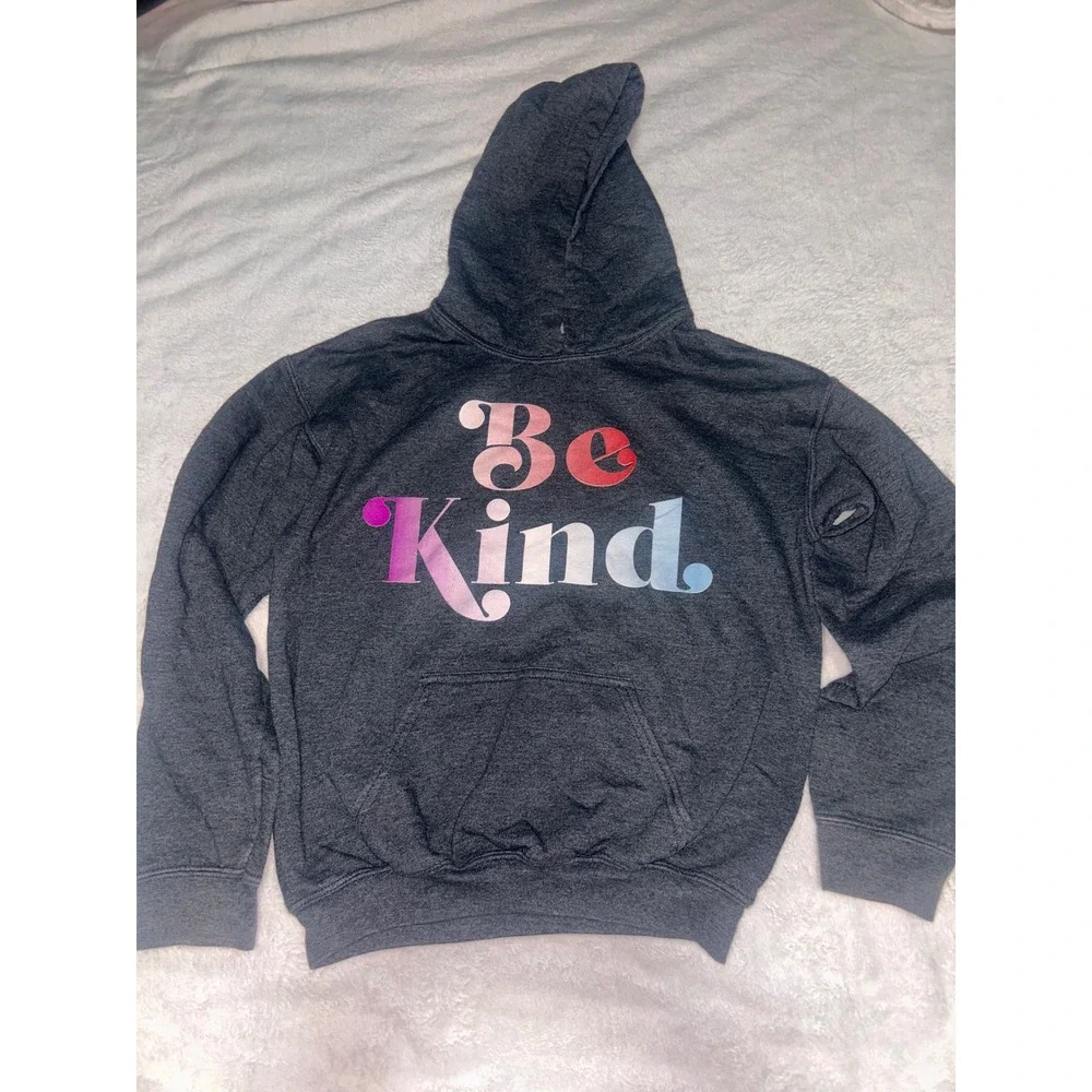 Gildan Heavy Blend Youth Large Hoodie Be Kind Ephesians 4:32 Charcoal Gray Kids